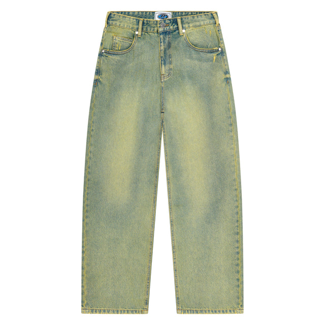 MONRKE | Olivgrüner gewaschener Denim